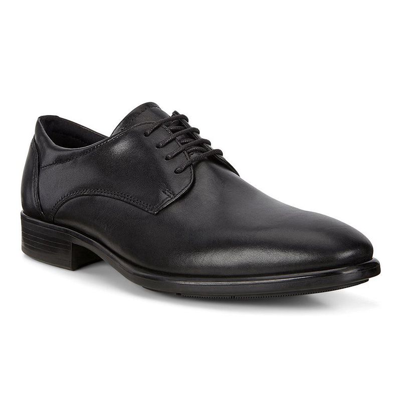 Men Business Ecco Citytray - Derby Black - India ZPXQAT325